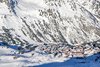 Arc 2000, widok z Aiguille Rouge
