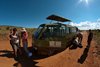Masai Mara - klasyczne safari nie może obyć się bez wymiany koła
