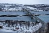 Tjeldsundbrua, zjeżdżamy z wysp do Troms